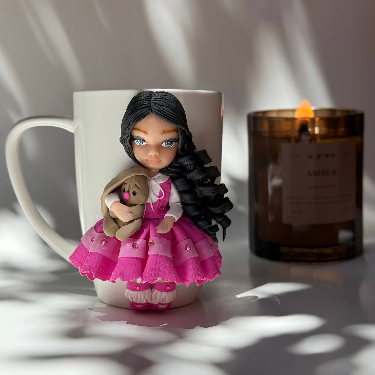 Detailed Face Doll Mug