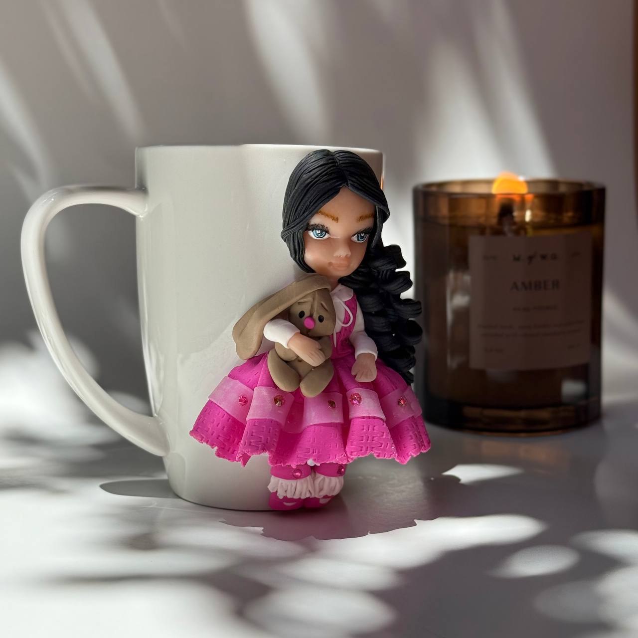 Detailed Face Doll Mug