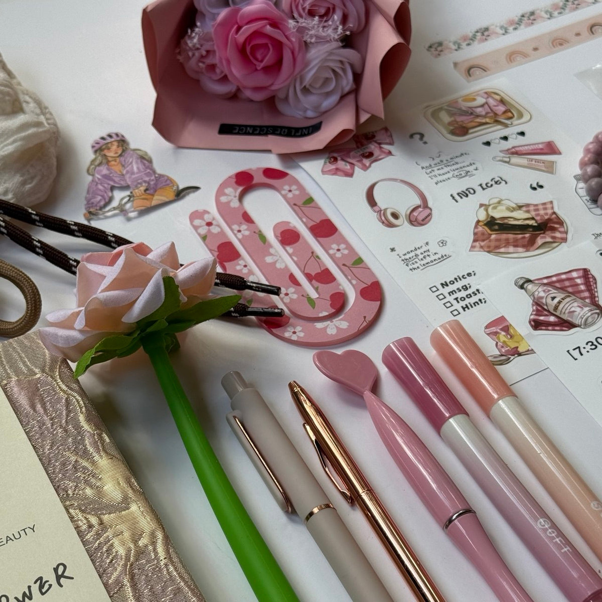 🌷 Pink Floral Bundle — A5 Notebook Set