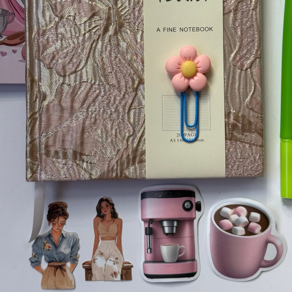 🌷 Pink Floral Bundle — A5 Notebook Set