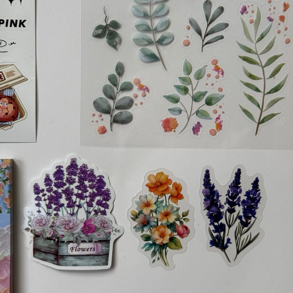 🌸 Pink Floral Bundle | A6 Notebook Stationery Set 🎀