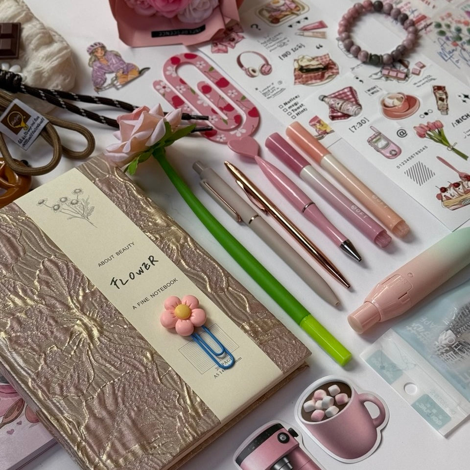🌷 Pink Floral Bundle — A5 Notebook Set