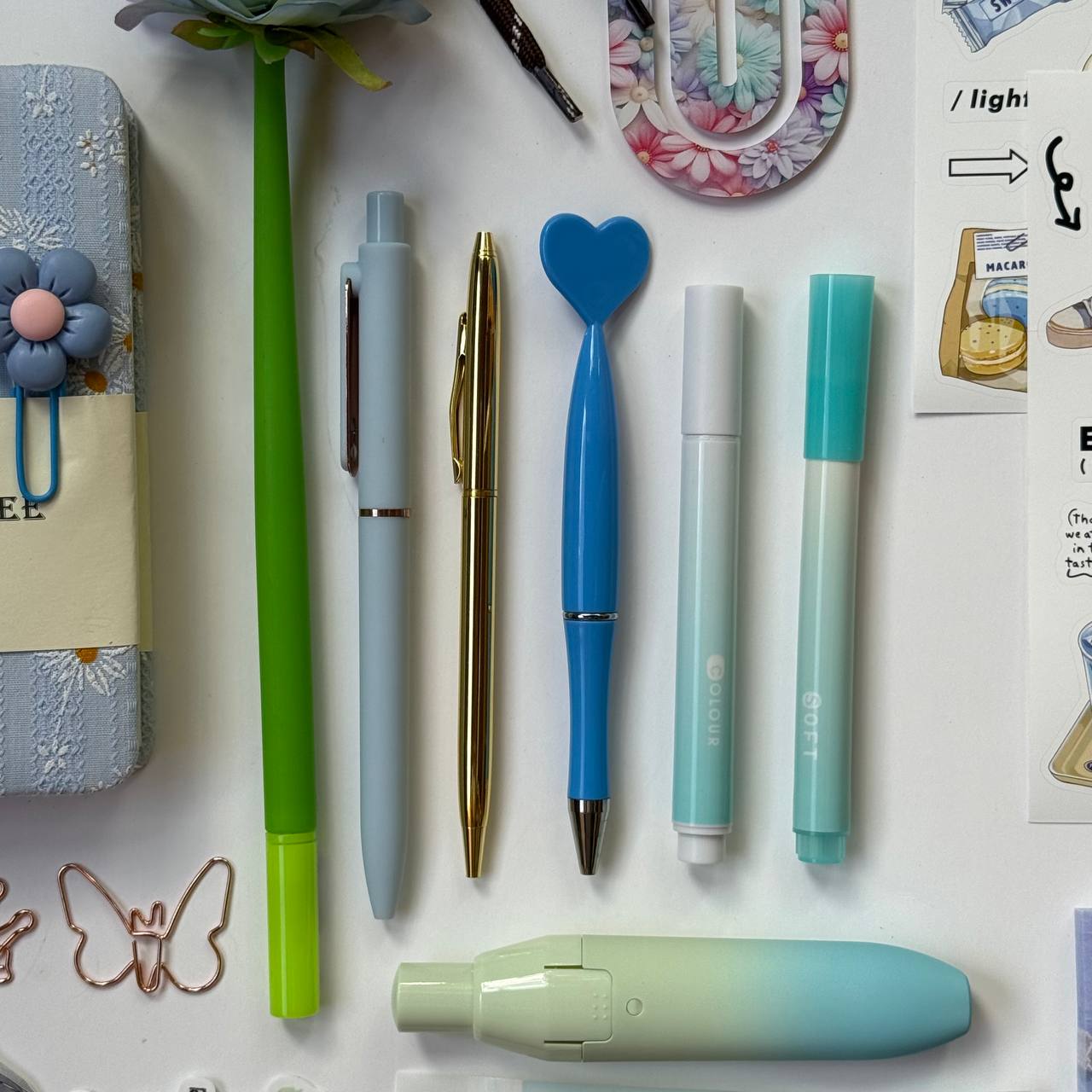 🩵 Blue Floral Bundle – A6 Notebook Set