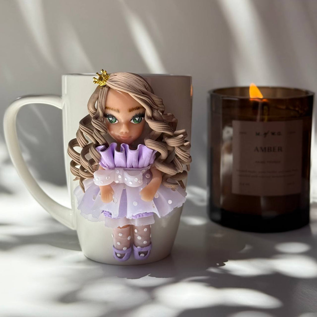 Detailed Face Doll Mug
