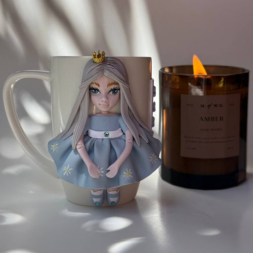 Detailed Face Doll Mug