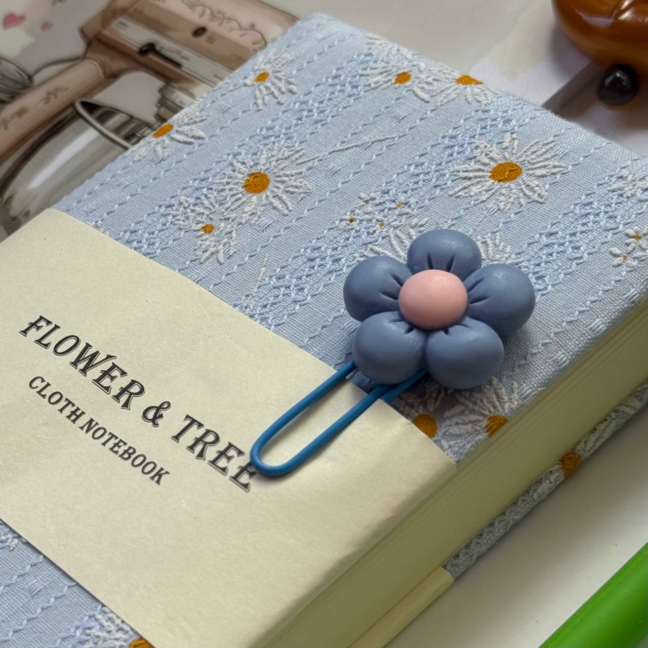 🩵 Blue Floral Bundle – A6 Notebook Set