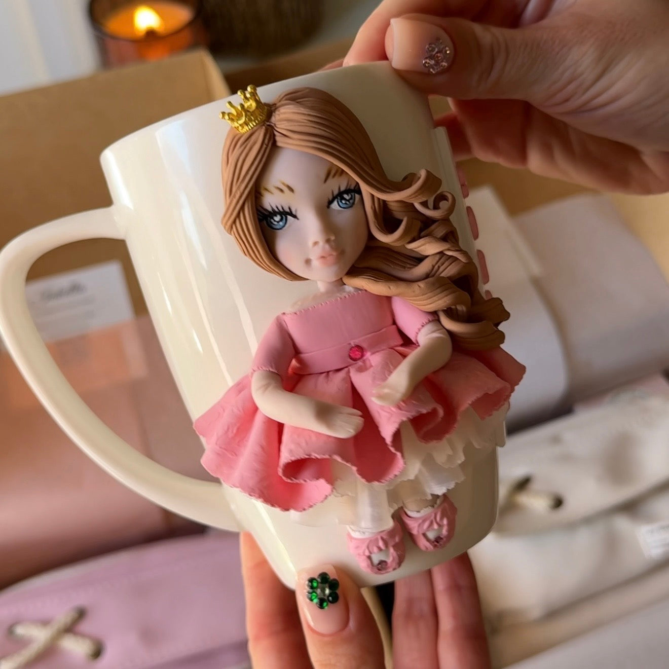 Detailed Face Doll Mug