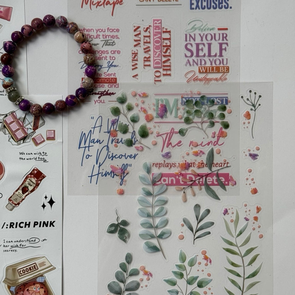 🌸 Pink Floral Bundle | A6 Notebook Stationery Set 🎀