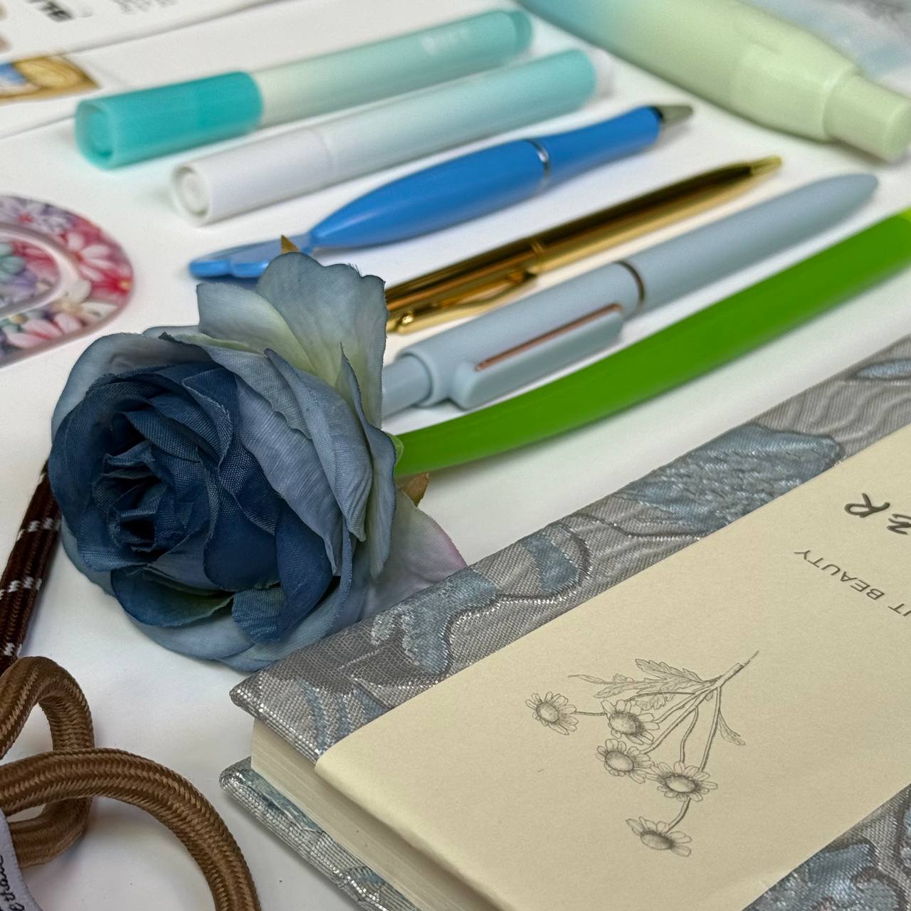 🩵 Blue Floral Bundle – A5 Notebook Set