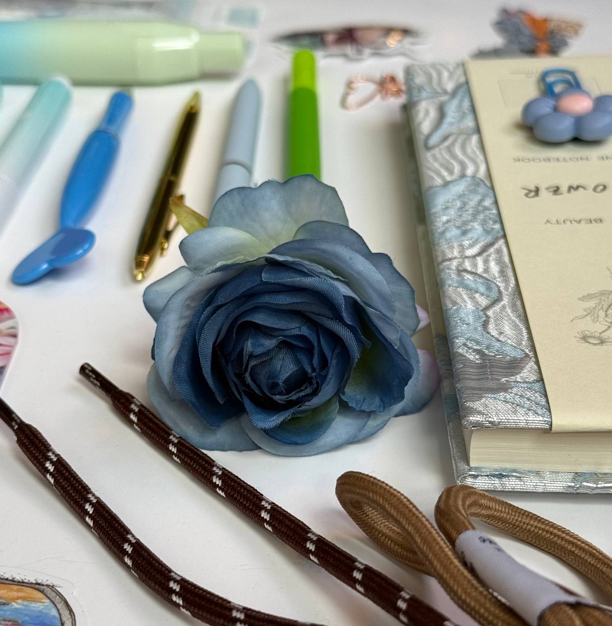 🩵 Blue Floral Bundle – A5 Notebook Set